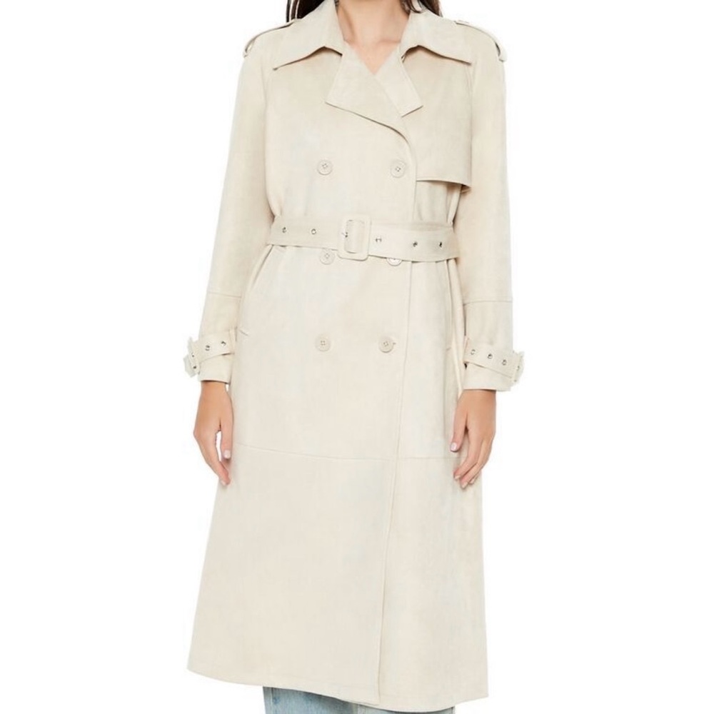 Stylish Cream Trench Coat